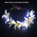 LED Flower Crown Headband – Glow Party & Festival Accessory LED Flower Crown Babs white