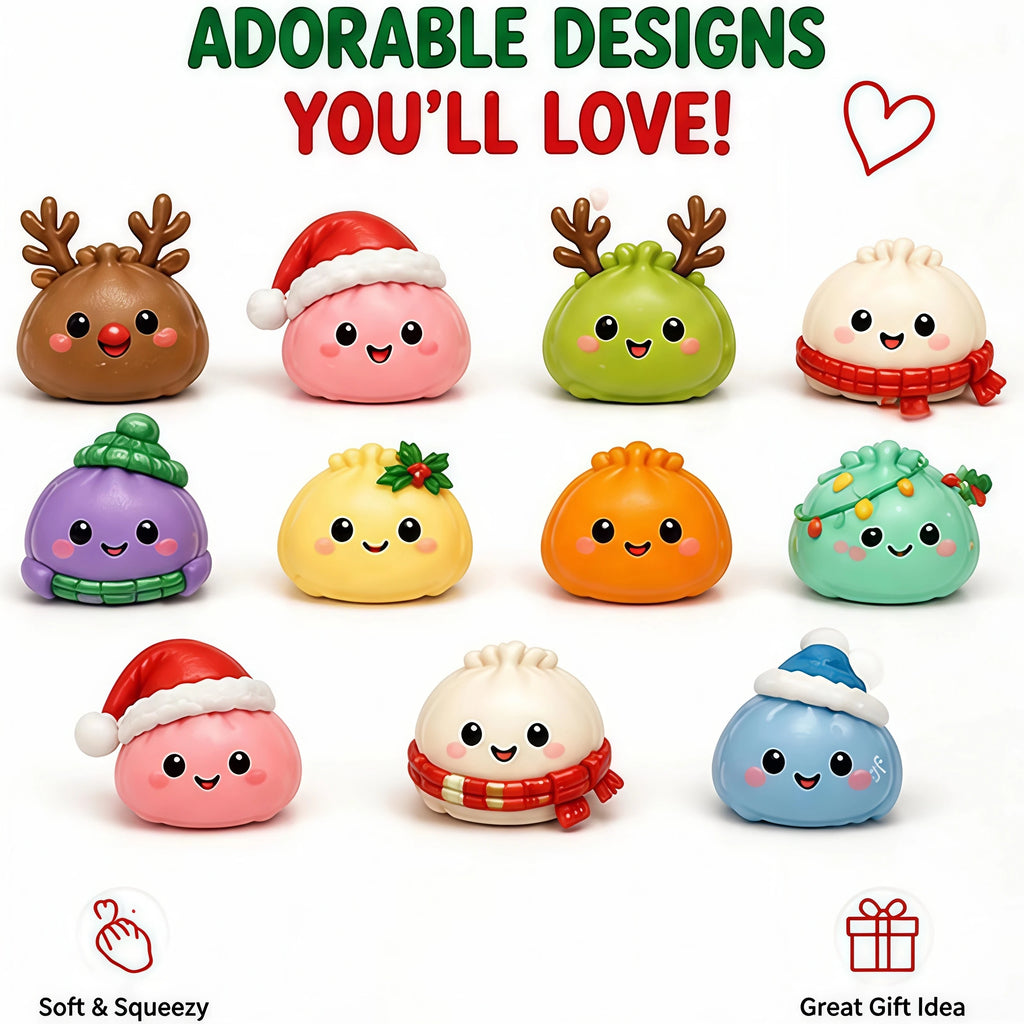 2026 Christmas Squishy Advent Calendar 24-Day Dumpling Fidget Gift Squishy Advent Calendar Babs