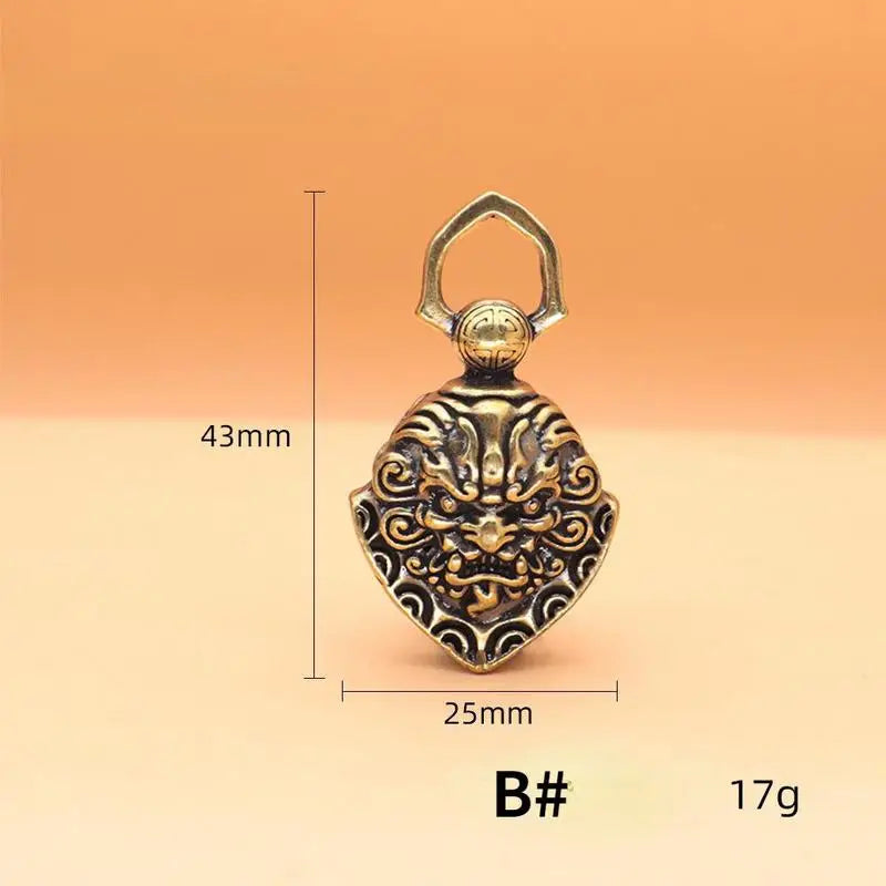 Mini Antique Brass Bell | Chinese Buddha Fengshui Home Decor Decorative Bell Babs