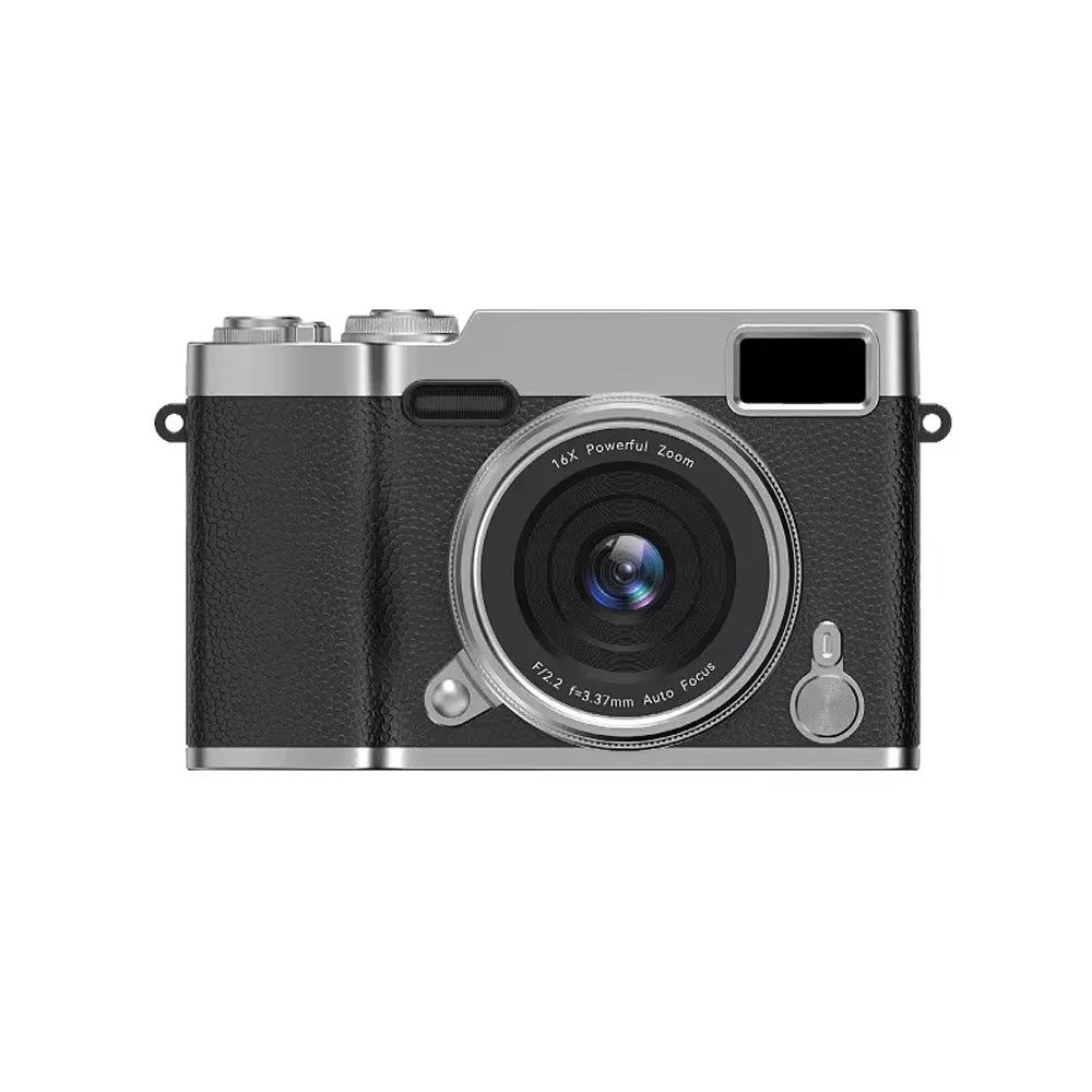 KEBIDUMEI 48MP CCD Digital Camera 1080P HD Flip Screen 16X Zoom Digital Camera Babs Camera Black
