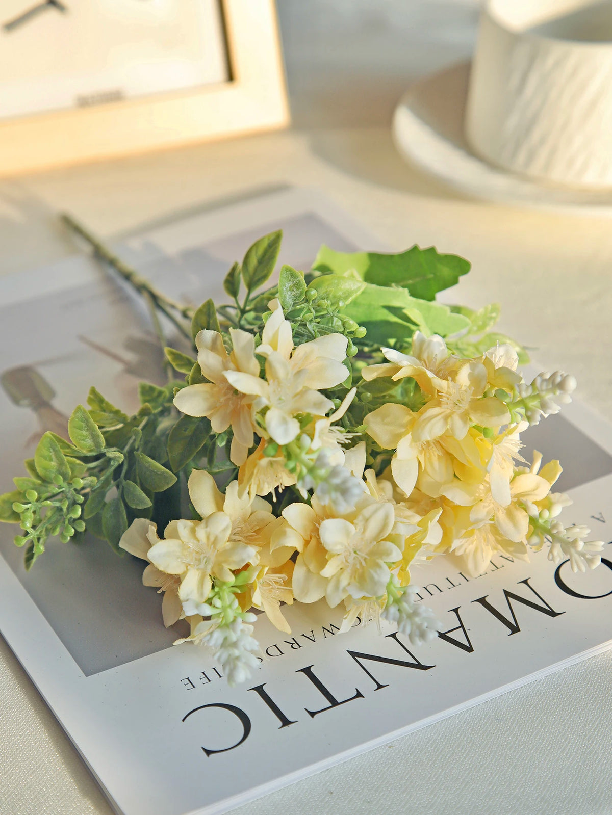 Silk Yucca Gloriosa Artificial Flower Bouquet – Wedding Décor Artificial Flower Bouquet Babs YELLOW 1PC