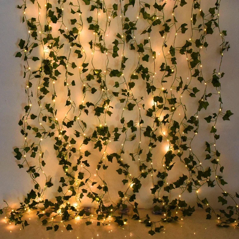 Ivy Vine LED String Lights – Artificial Leaf Garland 2/5/10M LED Garland Lights Babs