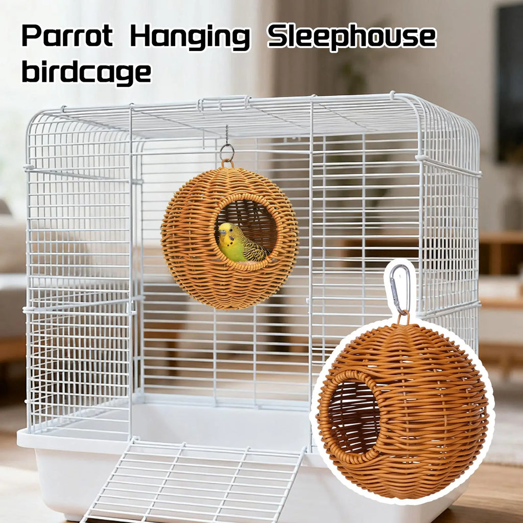 Spherical Hanging Parrot Nest – Bird Sleeping & Breeding House Bird Nesting House Babs