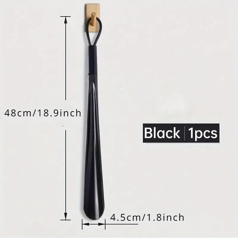 Extra Long Shoe Horn – ABS Non-Slip, No-Bend Shoe Helper Long Handle Shoe Horn Babs black 1pc