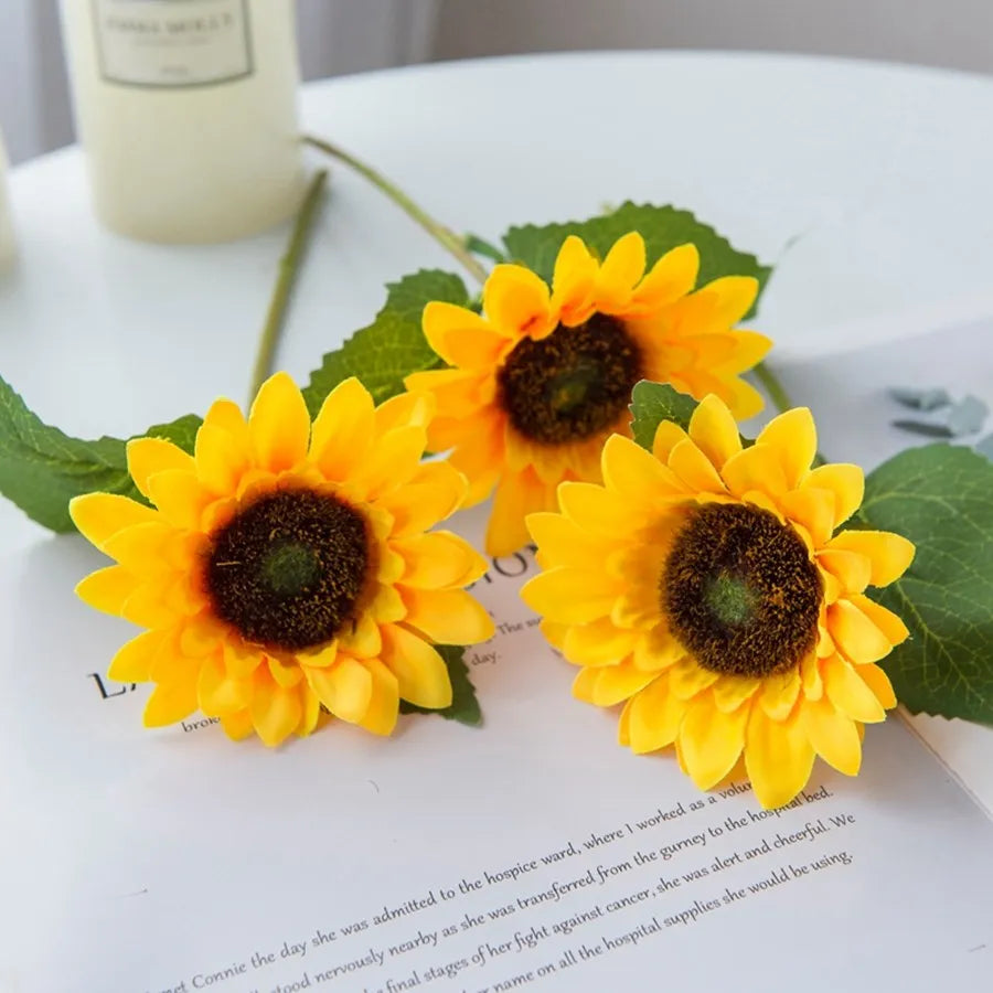 Artificial Silk Sunflowers 1/3/5 Pcs – Wedding & Home Décor Artificial Silk Flowers Babs