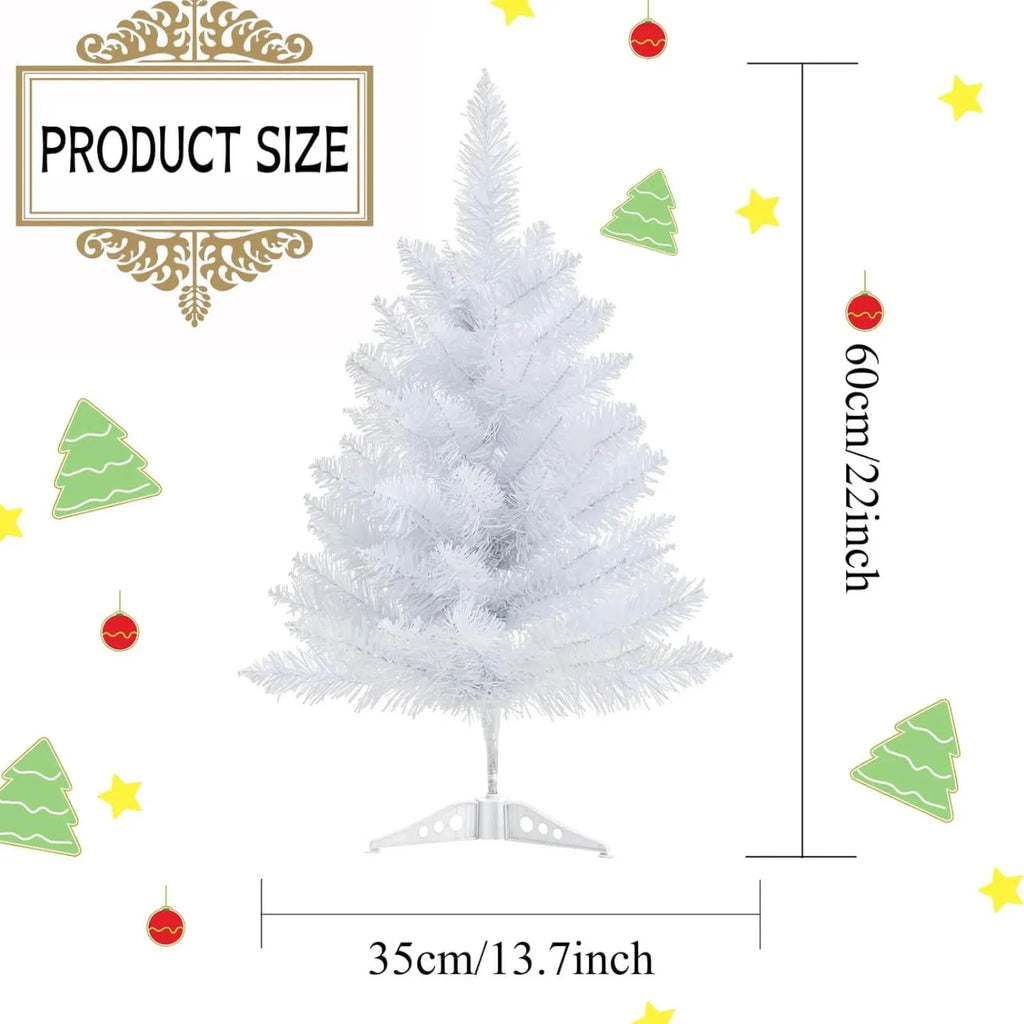 White 60cm Artificial Christmas Tree – Holiday Home Decoration Artificial Christmas Tree Babs