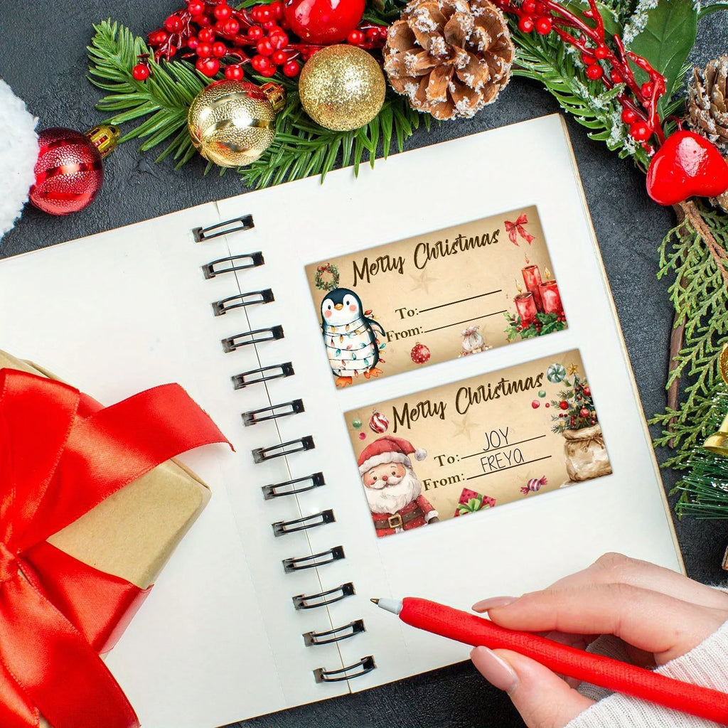 180PCS Christmas Stickers Roll – Santa & Holiday Gift Designs Holiday Craft Stickers Babs