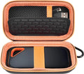 Hard EVA Case for SanDisk Extreme PRO Portable SSD – Travel Case SSD Carrying Case Babs orange zipper