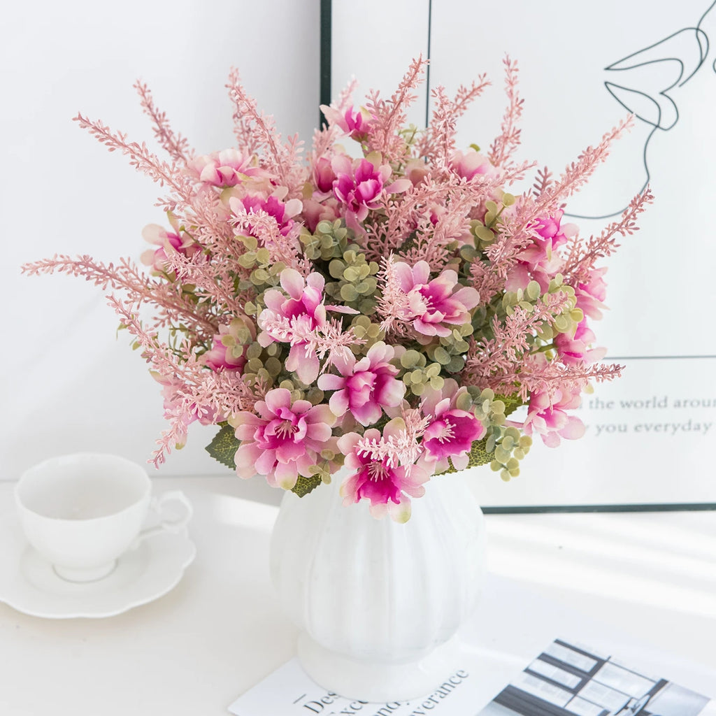 Silk Artificial Chrysanthemum Bouquet – Wedding & Home Décor Artificial Flower Bouquet Babs