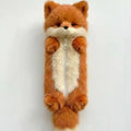 Fox Plush Pencil Case – Kawaii Zipper Stationery Bag Plush Pencil Case Babs Brown