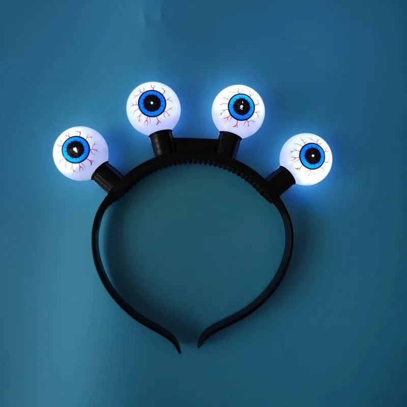 LED Halloween Headband – Glowing Pumpkin Skull Eyeball Costume LED Costume Headband Babs 4