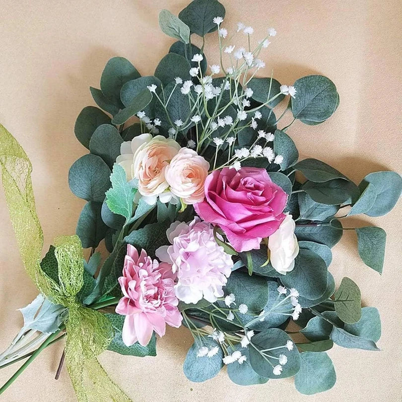 Artificial Eucalyptus Stems 5/10pcs – Faux Silk Branches for Decor Artificial Floral Stems Babs
