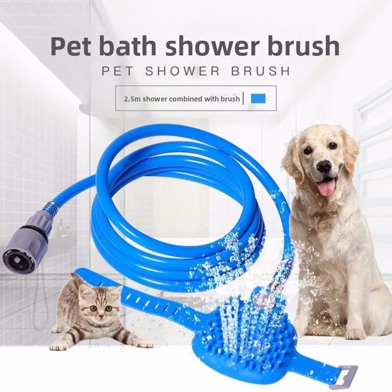 Pet Bathing Brush & Massage Shower Head – Adjustable Flow Pet Grooming Shower Babs
