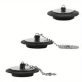 3-Pack Rubber Sink Plugs with Ball Chain – 43mm Drain Cover Sink Drain Plug Babs 3pcs