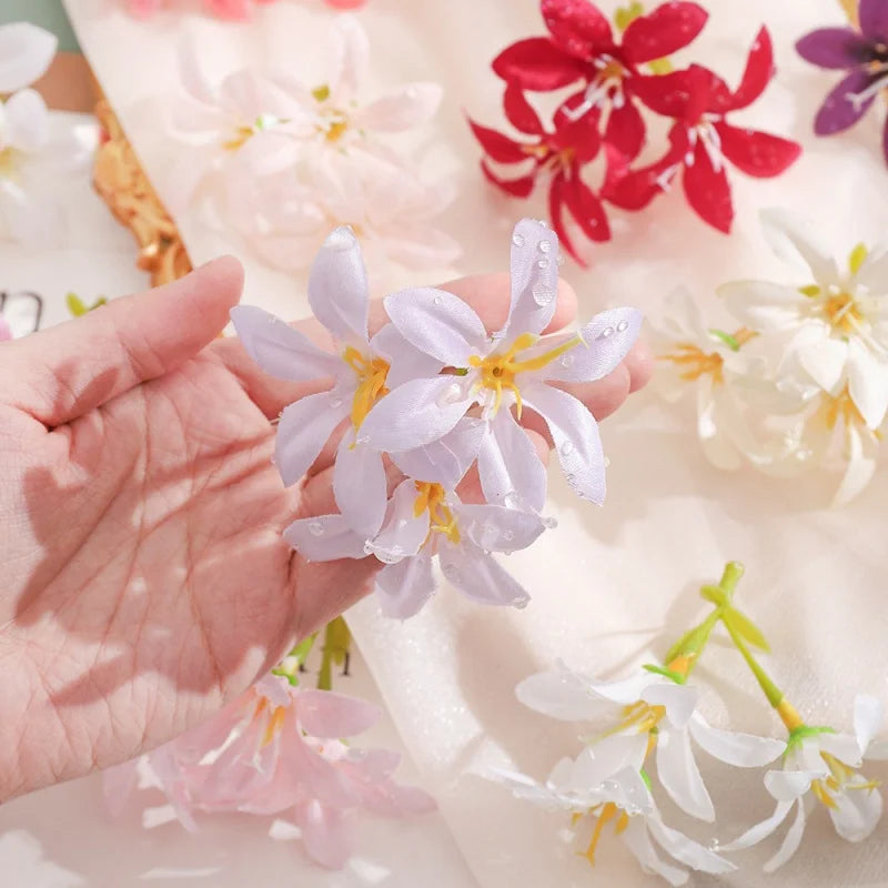 10Pcs Mini Silk Artificial Lily Flower Heads – Wedding & Décor Artificial Flower Heads Babs