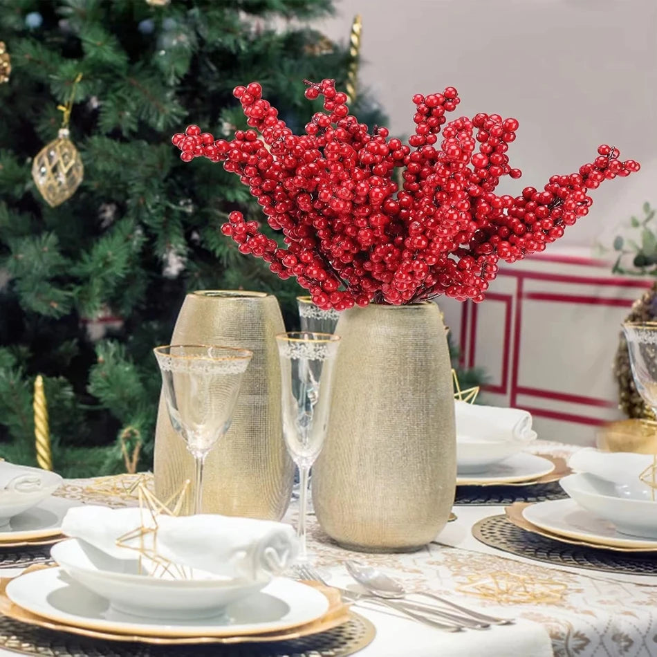Artificial Holly Berry Branch | Christmas & Home Décor Artificial Plant Branch Babs