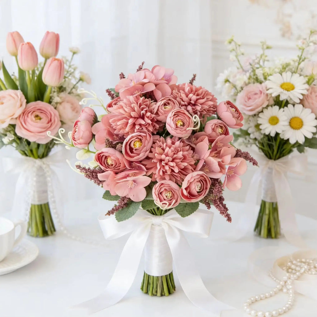 Silk Hydrangea Rose Artificial Flowers – Wedding & Home Décor Artificial Silk Flowers Babs