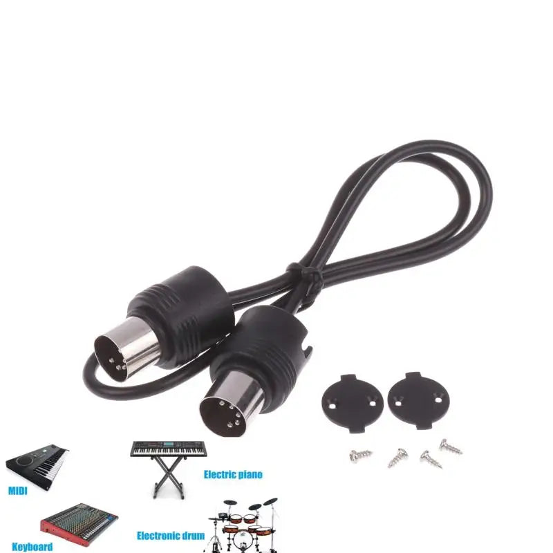 360° MIDI Male-to-Male 5-Pin DIN Cable – Keyboard & Sound Card MIDI Cable Babs