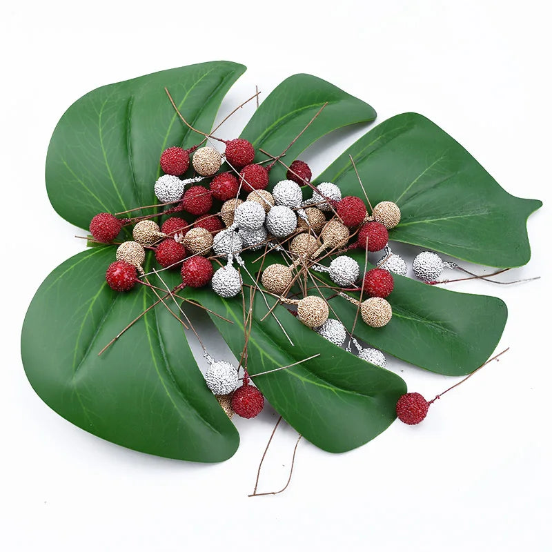 30/60Pcs Artificial Foam Cherry Stamens – Festive Home Décor Artificial Floral Decor Babs MIX 60 pcs