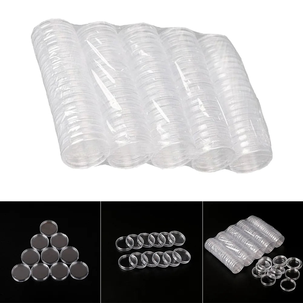 100Pcs 39mm Rimless Coin Capsules – Fits 1 oz Silver Britannia Coin Storage Capsules Babs