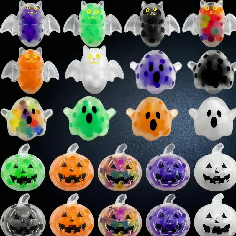 Halloween Squishy Fidget Ball – Pumpkin, Ghost & Bat Squeeze Toy Squishy Fidget Toy Babs