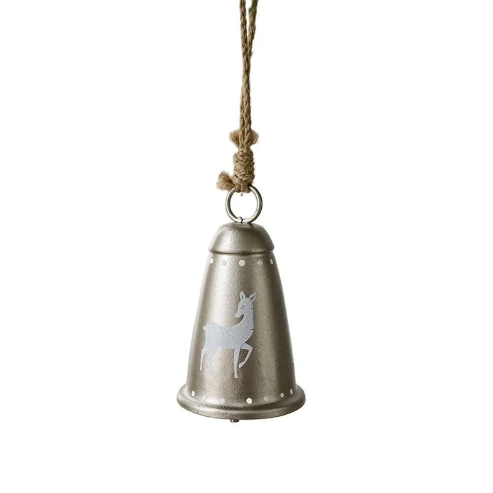 Iron Art Christmas Bell Pendant – Snowflake & Elk Jingle Decor Christmas Ornament Babs Style 1 other