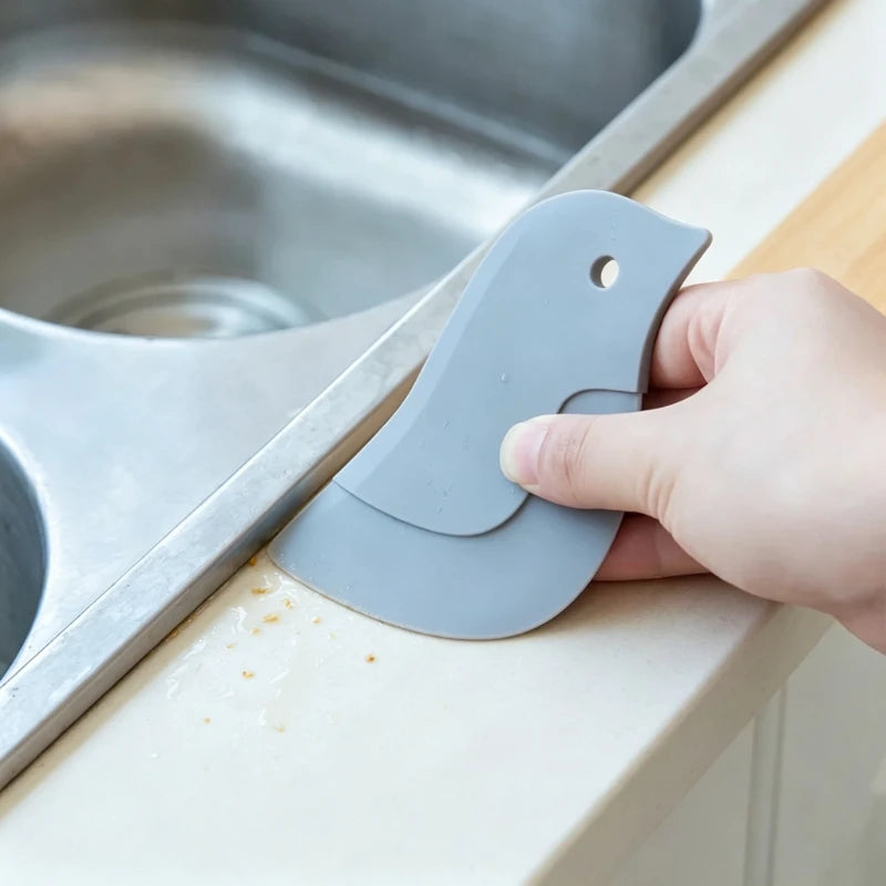 Silicone Kitchen Scraper – Non-Scratch Grease & Oil Cleaner Kitchen Cleaning Scraper Babs