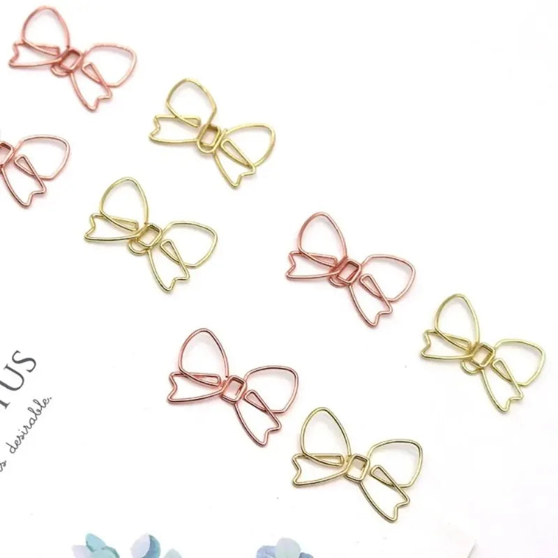20pcs Butterfly Metal Paper Clips Gold Bookmarks | Bow Tie Shaped Paper Clips Babs