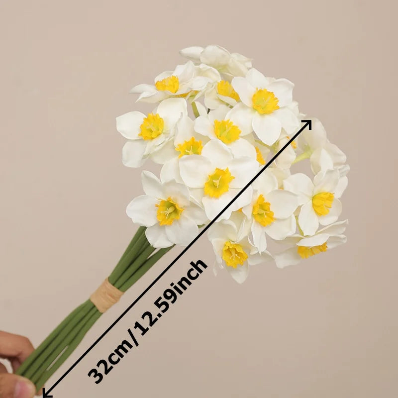 Artificial Daffodil Silk Bouquet – Spring Home & Office Décor Silk Flower Bouquet Babs