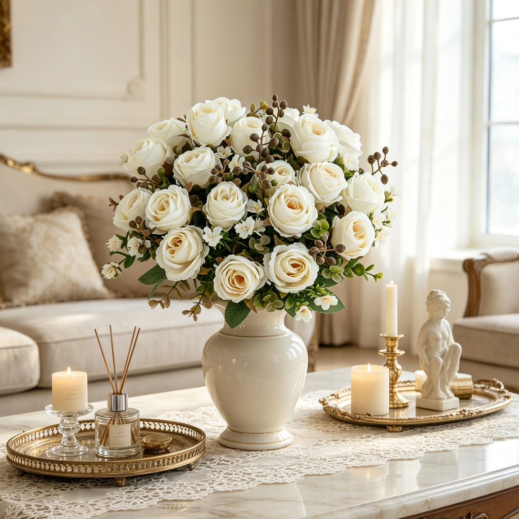 Artificial Silk Rose Bouquet for Weddings & Home Décor Artificial Silk Flowers Babs