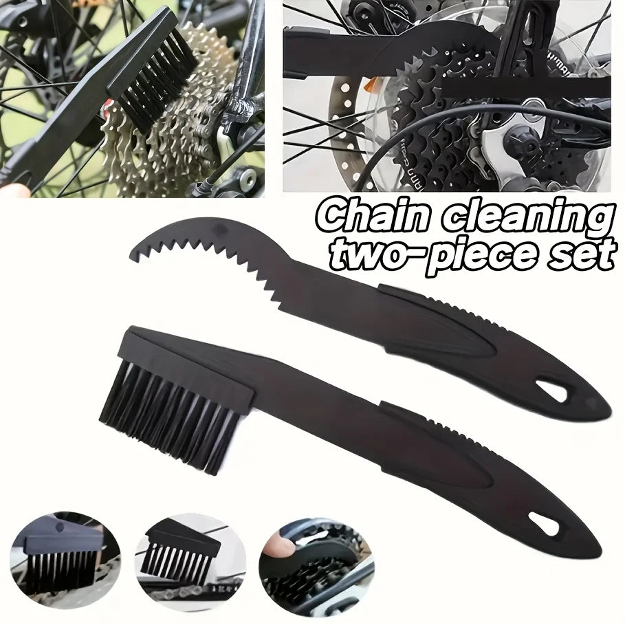 2-Piece Bike Chain Cleaning Brush Set – Gear Scrubber Tool Bike Cleaning Brush Babs