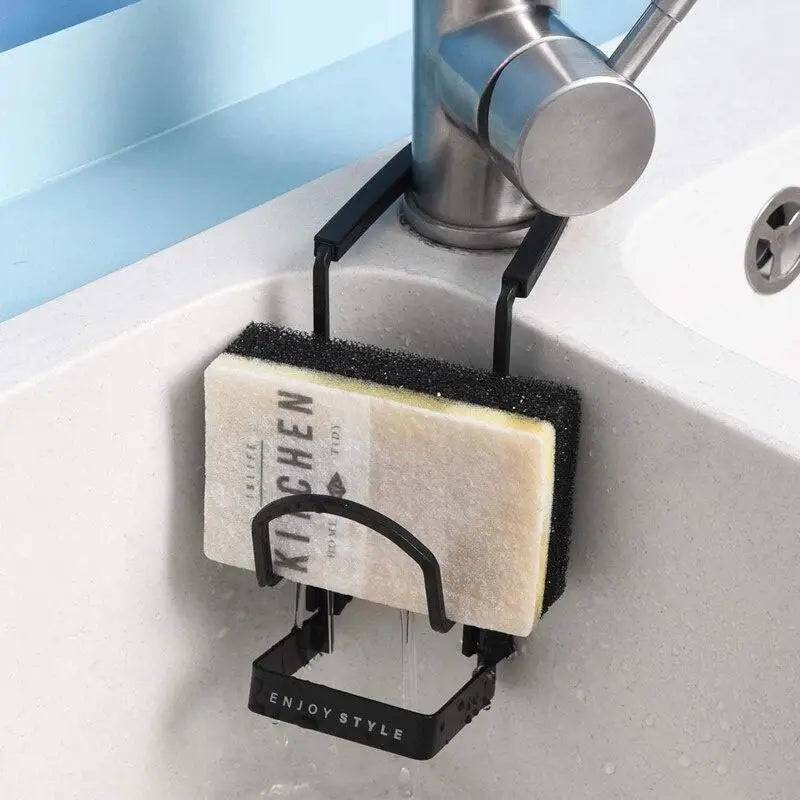 Metal Sink Caddy Sponge Holder & Faucet Rack Organizer Sink Caddy Organizer Babs