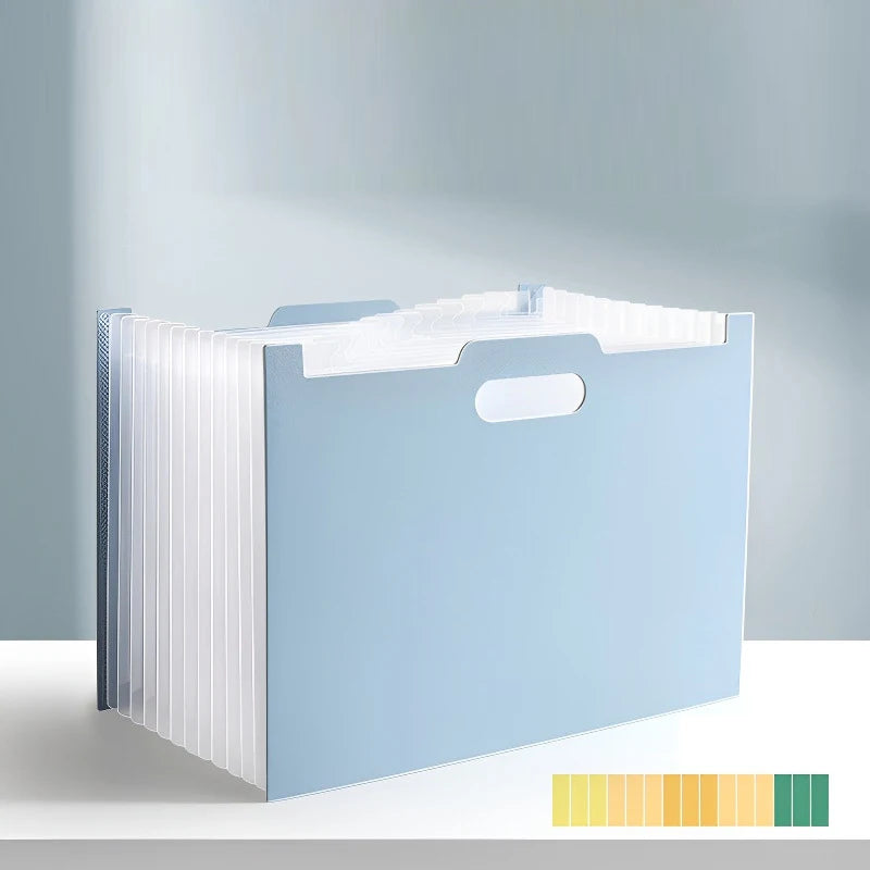 13-Pocket Accordion File Organizer – A4 & Letter Expanding Folder Accordion File Organizer Babs Light blue