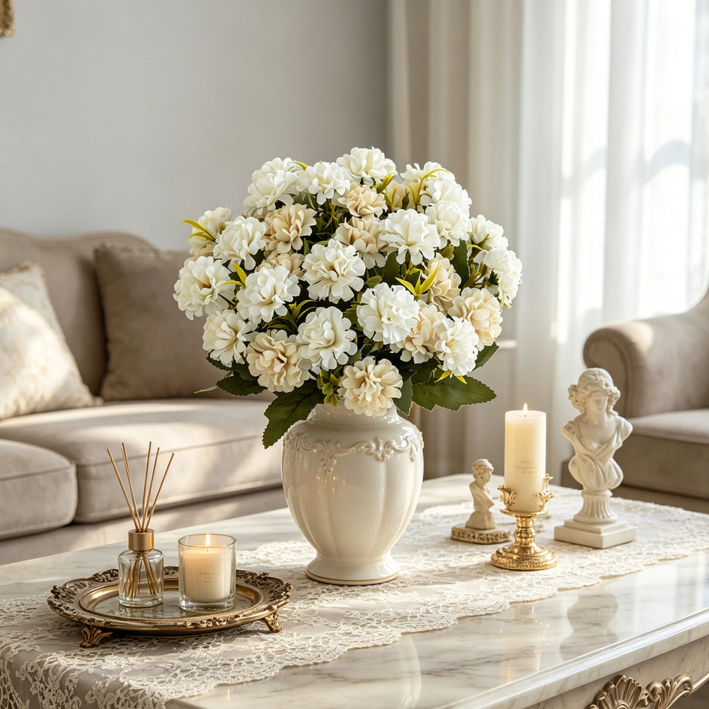 Silk Artificial Hydrangea Bouquet for Wedding & Home Décor Artificial Flower Bouquet Babs