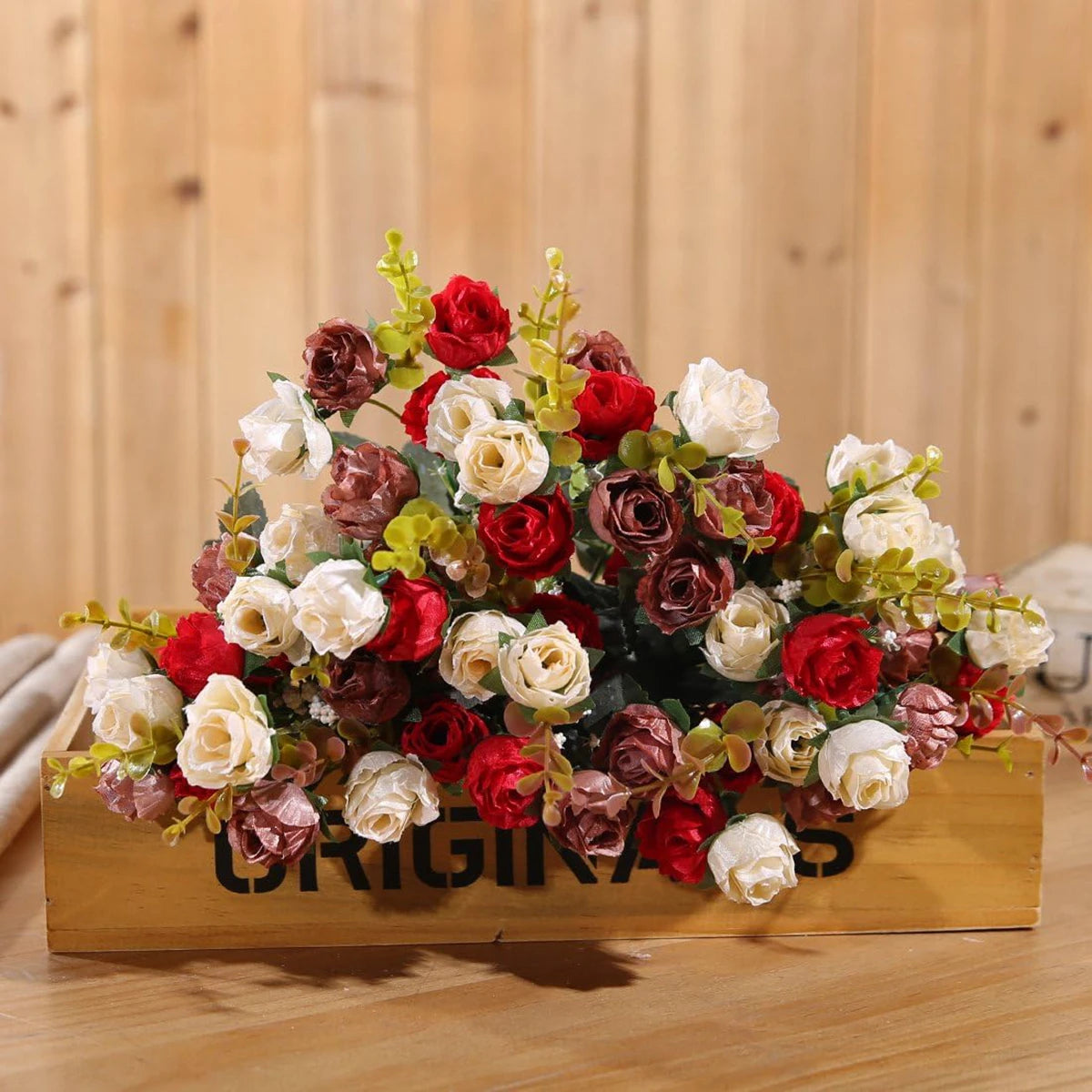 Artificial Silk Roses – Wedding, Home & Festival Decor (1–5 Pcs) Artificial Silk Flowers Babs