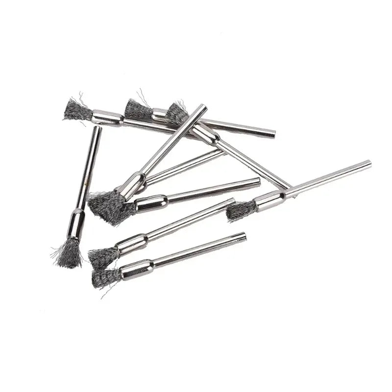 10pcs Steel Wire Polishing Brushes for Dremel & Mini Drill Rotary Tool Brushes Babs