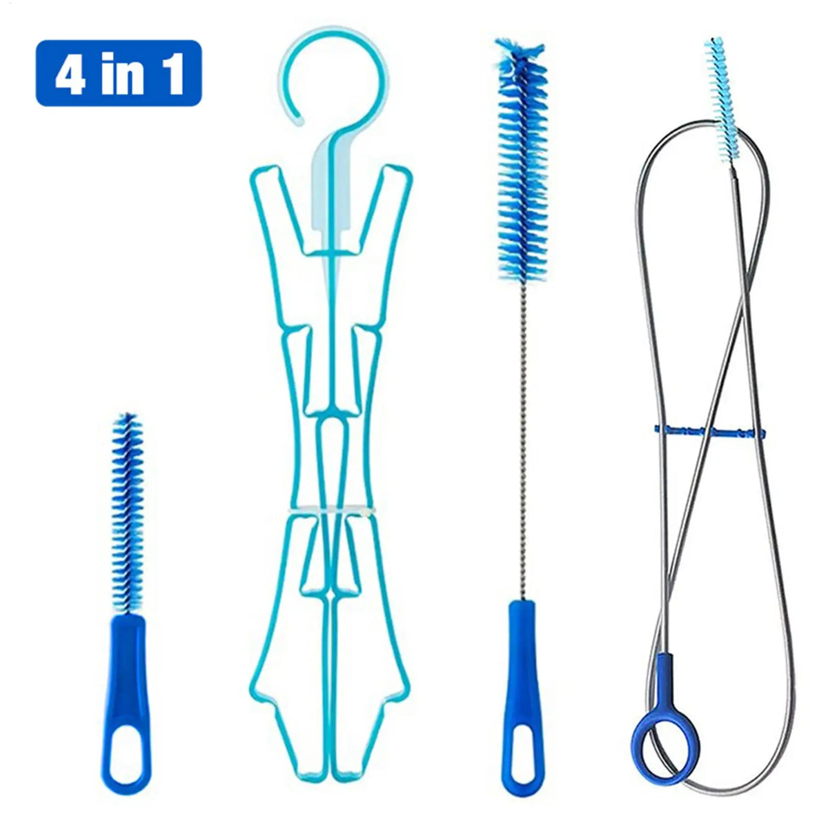 Hydration Bladder Cleaning Brush Kit – 4-Piece Water Bag Set Hydration Bladder Cleaner Babs