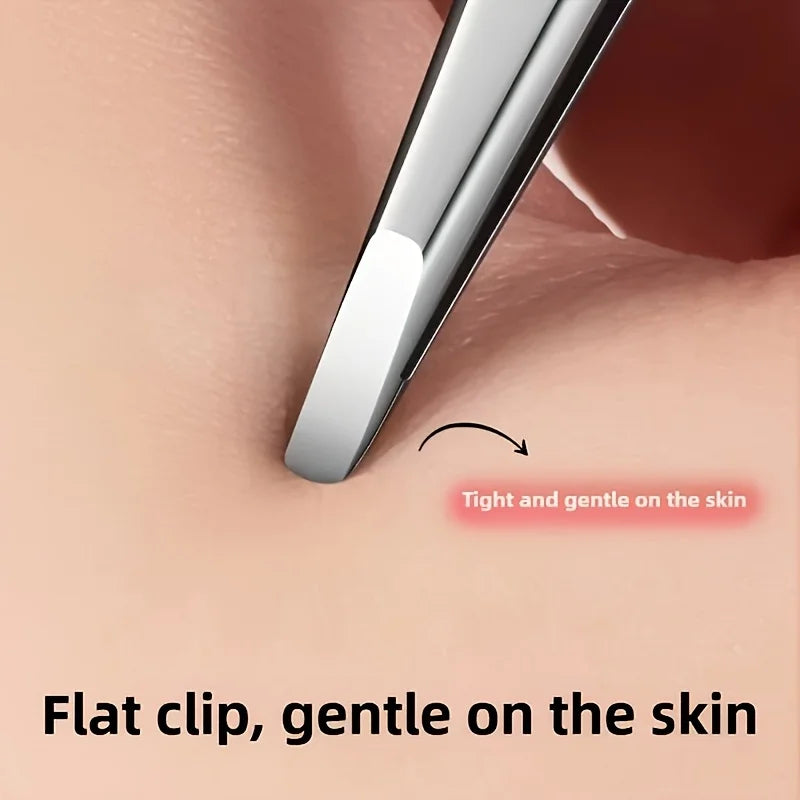Precision Stainless Steel Tweezers – Eyebrows & Facial Hair Precision Tweezers Babs