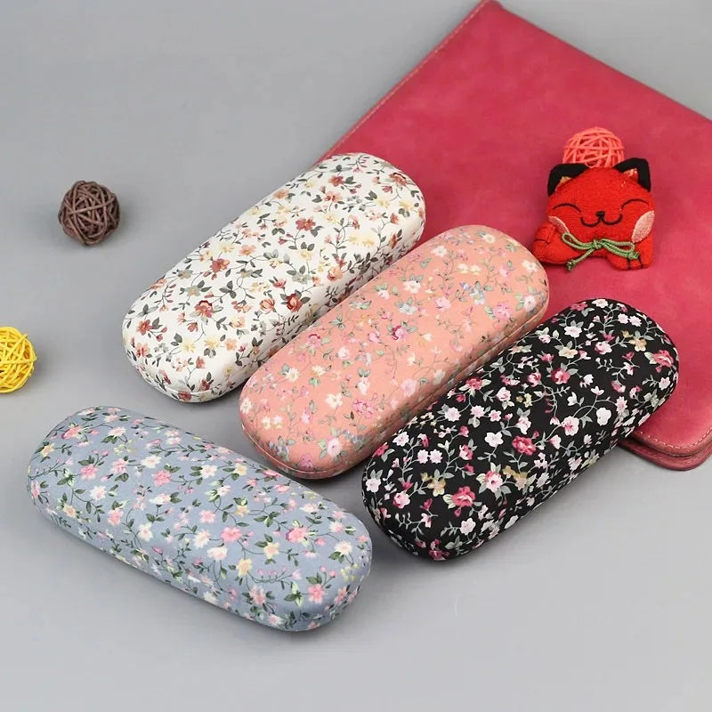 Floral Fabric Hard Glasses Case – Eyewear Protector | Babs Eyeglass Case Babs
