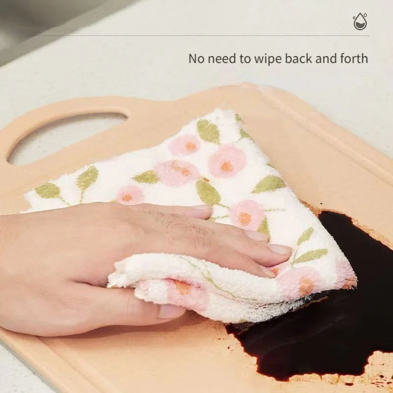 Floral Microfiber Dish Cloths – Absorbent Kitchen Cleaning Rags Microfiber Dish Cloths Babs