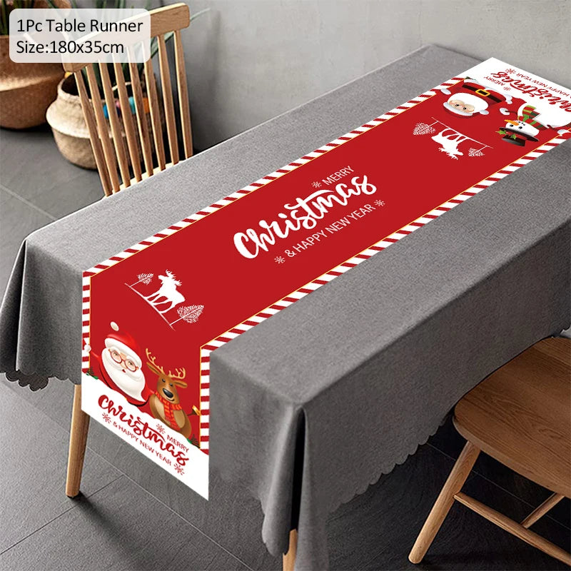 Christmas Table Runner – Festive Xmas Polyester Home Décor Christmas Table Runner Babs Style14