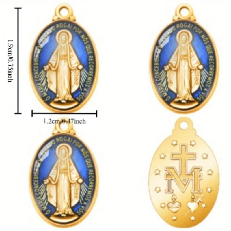 10Pcs Vintage Virgin Mary Medal Pendants – DIY Jewelry Charms DIY Jewelry Charms Babs