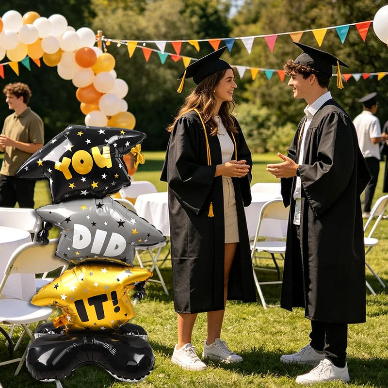 2026 Graduation Standing Foil Balloons – Cap & You Did It Graduation Foil Balloons Babs
