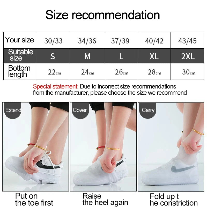 Reusable Silicone Waterproof Shoe Covers | Rain Protectors Waterproof Shoe Covers Babs
