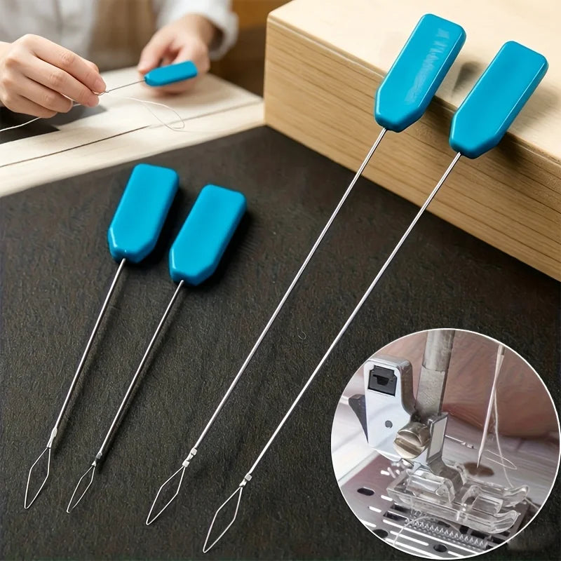 Needle Threader Blue Handle – 2/4/6 Pcs Quick Sewing Tool Needle Threader Babs