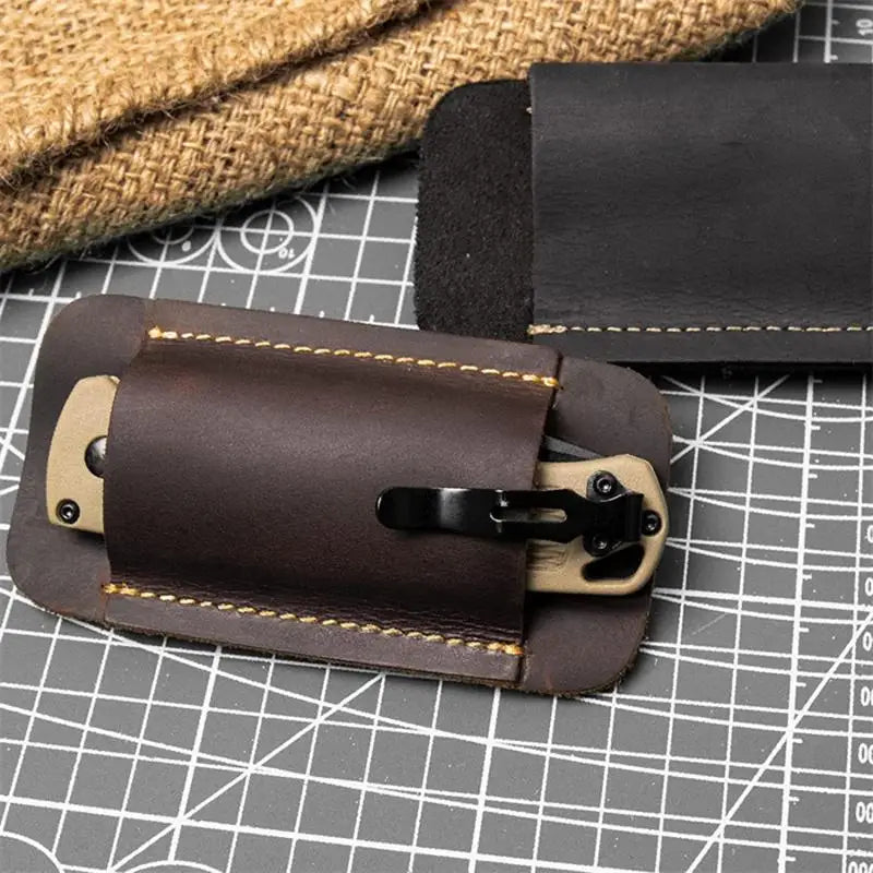 Genuine Leather EDC Knife Sheath & Flashlight Holster Leather Knife Sheath Babs