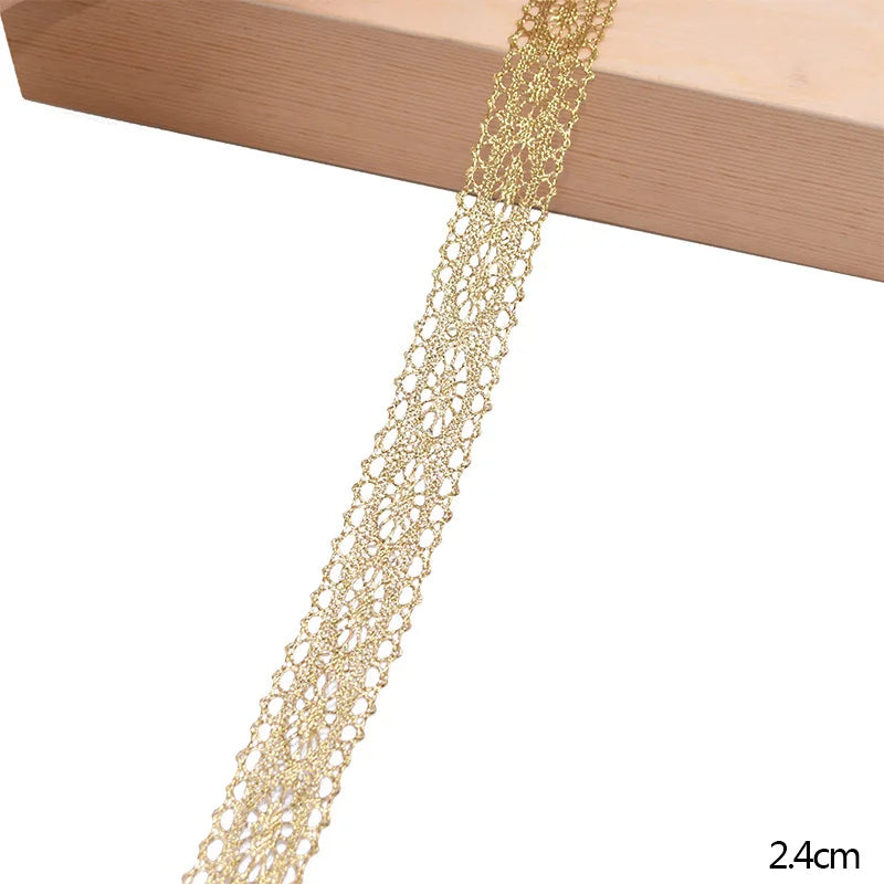 White Embroidered Lace Trim Ribbon 5/10 Yards – DIY Sewing Lace Trim Ribbon Babs 21-Width 2.4cm 10Yards