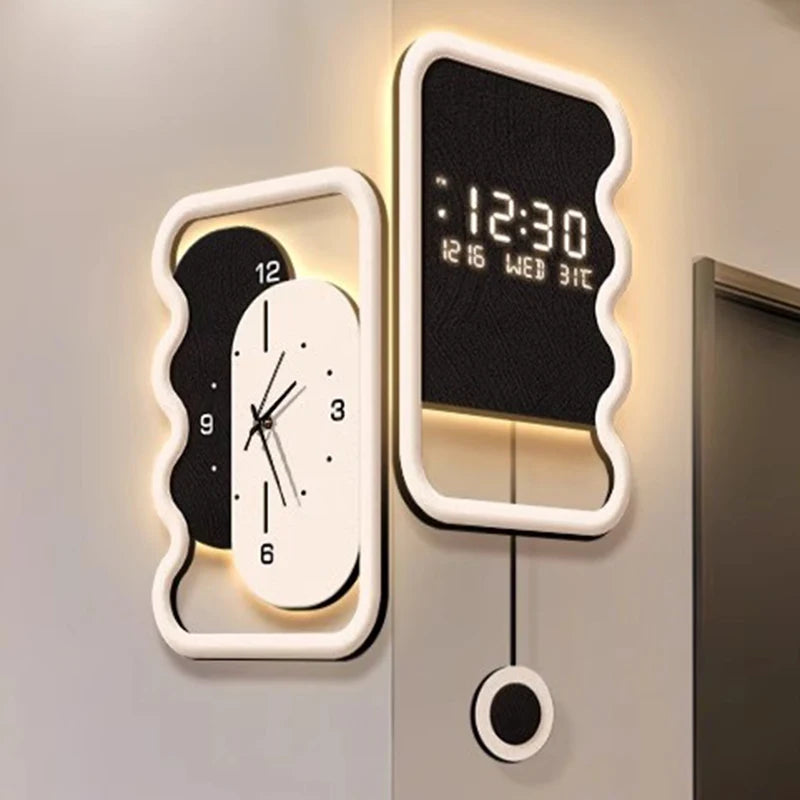 Nordic Minimalist Luminous Wall Clock – Crystal Porcelain 10" Decorative Wall Clock Babs