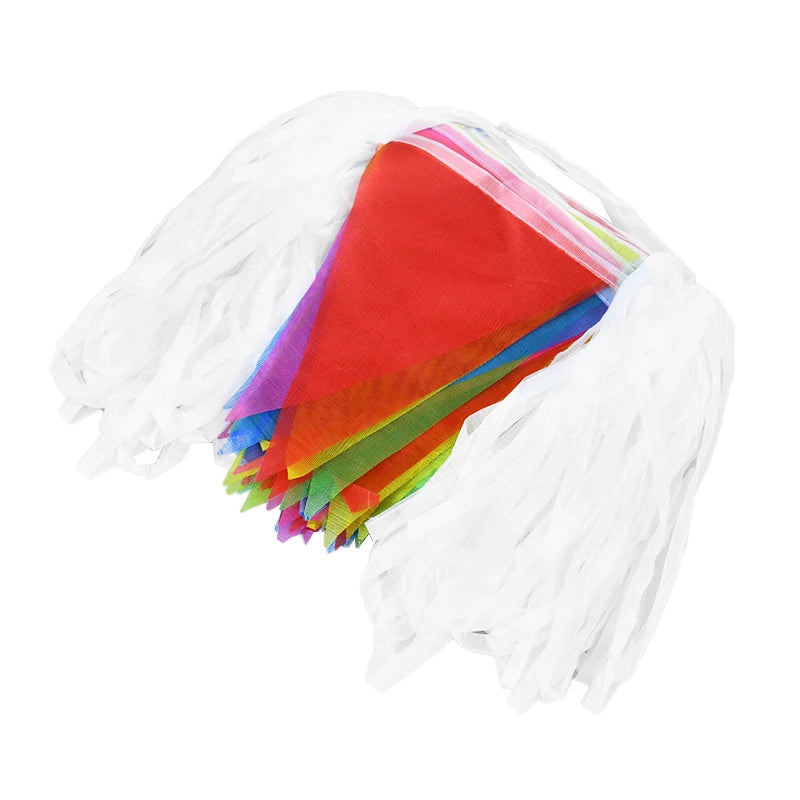 50M 100-Flag Colorful Triangle Bunting Banner Garland Party Bunting Banner Babs