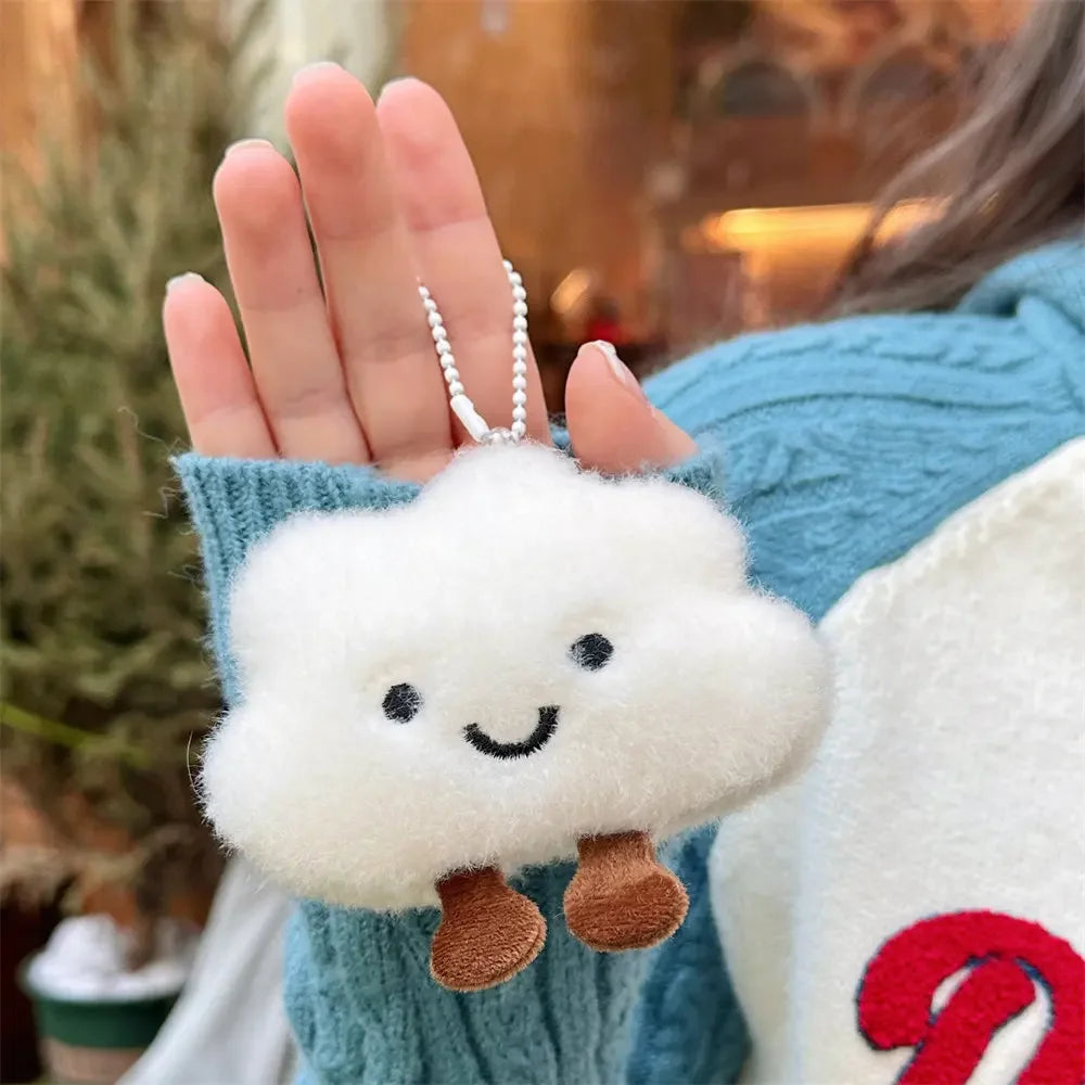 Cute Cloud Plush Brooch Keychain Bag Charm Pendant 1-20 PCS Plush Bag Charm Babs